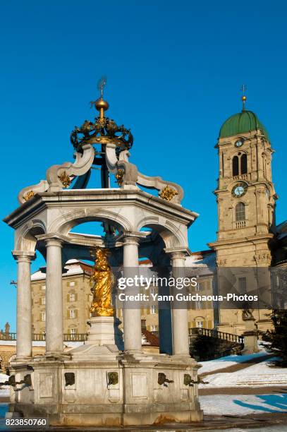 einsiedeln abbey, einsiedeln, canton of schwyz, switzerland - einsiedeln abbey photos et images de collection