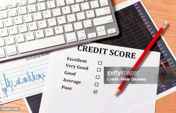 credit assessment poor - credit history stock pictures, royalty-free photos & images
