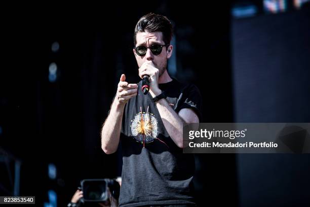 The singer-songwriter and frontman of Bastille Dan Smith in concert for the iDays Festival 2017 at the Autodromo Nazionale di Monza. Monza, Italy....