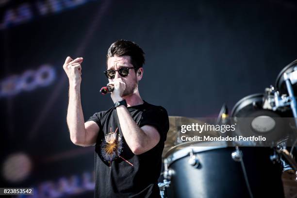 The singer-songwriter and frontman of Bastille Dan Smith in concert for the iDays Festival 2017 at the Autodromo Nazionale di Monza. Monza, Italy....