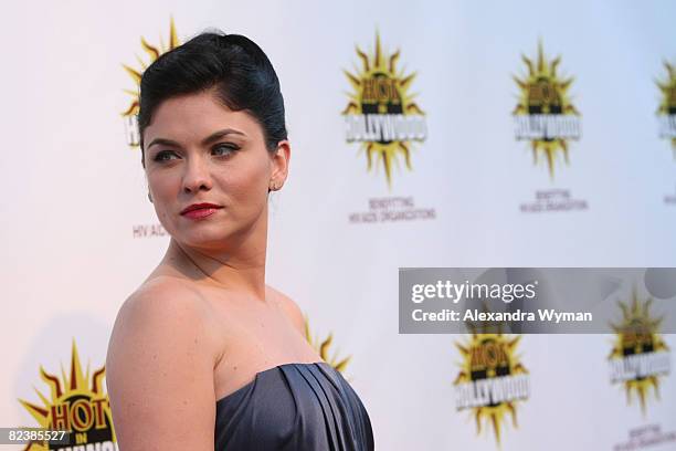 Jodi Lyn O'Keefe arrives at the 3rd Annual "Hot In Hollywood" Event on August 16, 2008 in Hollywood, California.