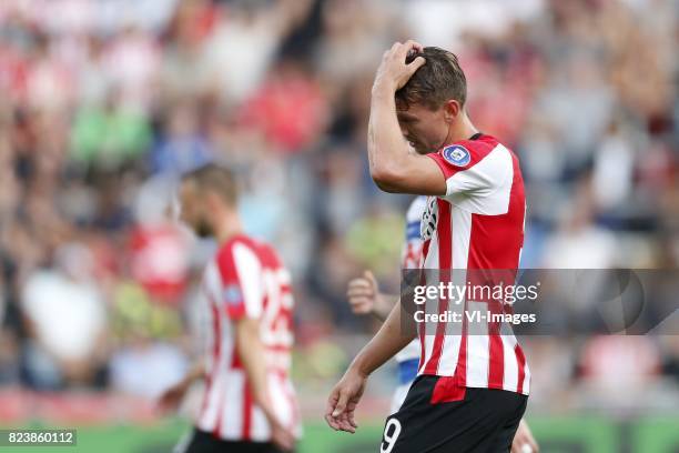Luuk de Jong of PSV during the UEFA Europa League third qualifying round first leg match between PSV Eindhoven and Osijek at Philips Stadium, on July...