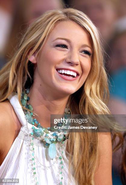 Actress Blake Lively visits ABC's "Good Morning America" at ABC studios on August 4, 2008 in New York City.