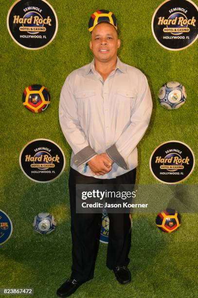 Jeff Cross attends Former FIFA Player of the Year Luis Figo's International Champions Cup official El Cl?sico Miami VIP Party with special...