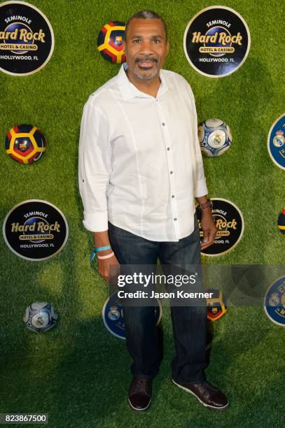 Lorenzo Hampton attends Former FIFA Player of the Year Luis Figo's International Champions Cup official El Cl?sico Miami VIP Party with special...