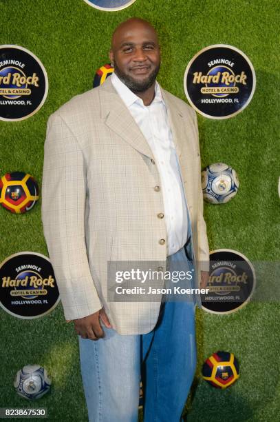 Troy Drayton attends Former FIFA Player of the Year Luis Figo's International Champions Cup official El Cl?sico Miami VIP Party with special...