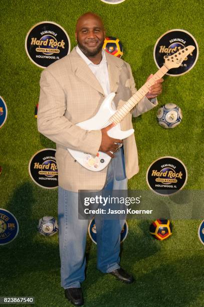 Troy Drayton attends Former FIFA Player of the Year Luis Figo's International Champions Cup official El Cl?sico Miami VIP Party with special...
