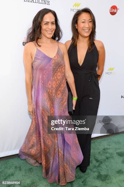 Actresses Roxana Ortega and Tina Huang attend Earth Focus Environmental Film Festival screening of Paramount Pictures' at Sherry Lansing Theatre at...