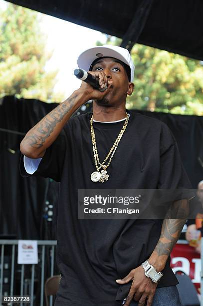 Hip-Hop artist Rakim performs during the Rock The Bells Music and Arts Festival on August 16, 2008 in Mountain View, California.