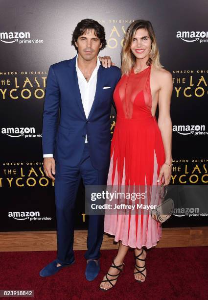 Argentina Polo player Ignacio 'Nacho' Figueras and wife Delfina Blaquier arrive at the Premiere Of Amazon Studios' 'The Last Tycoon' at the Harmony...