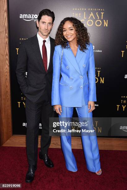 Actor Iddo Goldberg and wife/actress Ashley Madekwe arrive at the Premiere Of Amazon Studios' 'The Last Tycoon' at the Harmony Gold Preview House and...