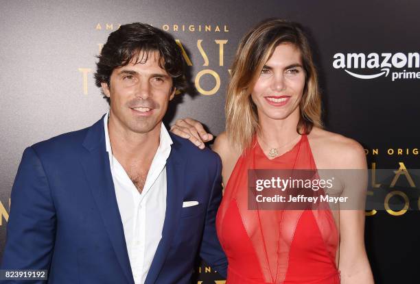 Argentina Polo player Ignacio 'Nacho' Figueras and wife Delfina Blaquier arrive at the Premiere Of Amazon Studios' 'The Last Tycoon' at the Harmony...