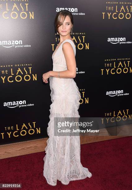 Actress Bailey Noble arrives at the Premiere Of Amazon Studios' 'The Last Tycoon' at the Harmony Gold Preview House and Theater on July 27, 2017 in...