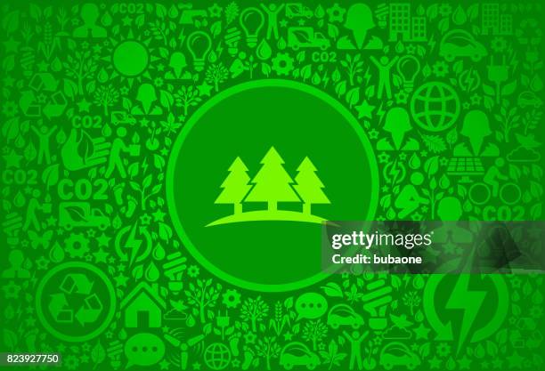 three trees environment green vector icon pattern - professionals talking outside stock illustrations