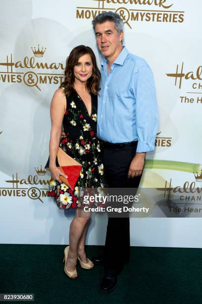Actress Kellie Martin and husband Keith Christian arrives for the 2017 Summer TCA Tour - Hallmark Channel And Hallmark Movies And Mysteries on July...