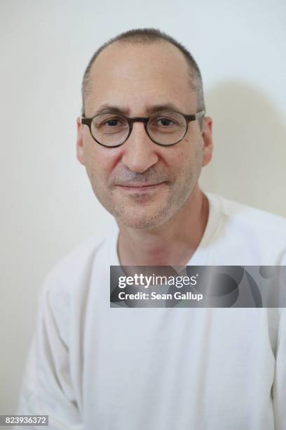 Artist Chris Salter poses for a photo at Martin-Gropius-Bau, where visitors were experiencing his multi-room installation Haptic Field , on July 28,...