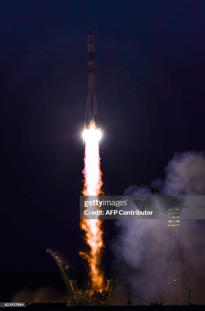 KAZAKHSTAN-RUSSIA-US-ITALY-ISS-SPACE-LAUNCH