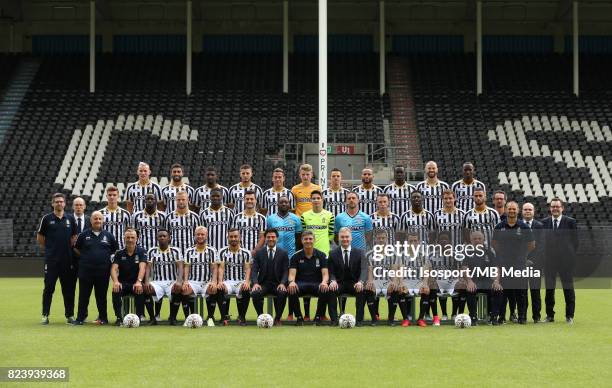 Charleroi, Belgium / Photoshoot Sporting Charleroi 2017 - 2018 / "n"nBack row : Florent STEVANCE - Kaveh REAZAEI - Clinton MATA - Steeven WILLEMS -...