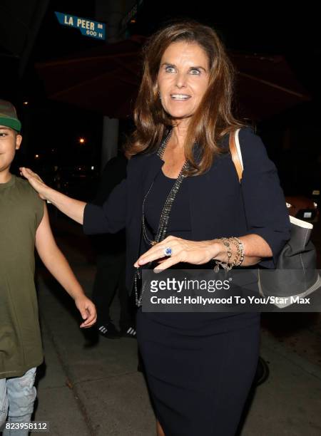 Maria Shriver is seen on July 27, 2017 in Los Angeles, CA.