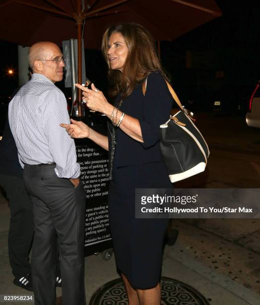 Jeffrey Katzenberg and Maria Shriver are seen on July 27, 2017 in Los Angeles, CA.