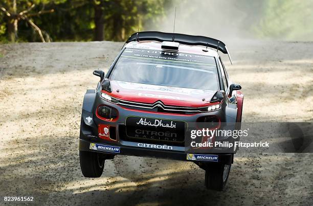 Urria , Finland - 28 July 2017; Craig Breen of Ireland and Scott Martin of Great Britain compete in their Citroën Total Abu Dhabi WRT Citroën C3 WRC...