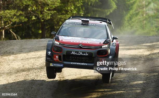 Urria , Finland - 28 July 2017; Craig Breen of Ireland and Scott Martin of Great Britain compete in their Citroën Total Abu Dhabi WRT Citroën C3 WRC...