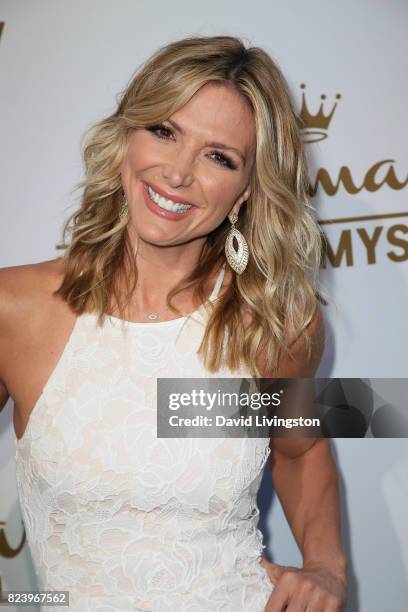 Host Debbie Matenopoulos attends the Hallmark Channel and Hallmark Movies and Mysteries 2017 Summer TCA Tour on July 27, 2017 in Beverly Hills,...