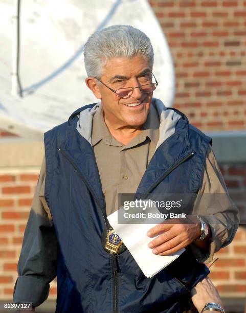 Frank Vincent on location for "The Tested"on the Streets of Brooklyn on August 17, 2008 in Brooklyn, New York.