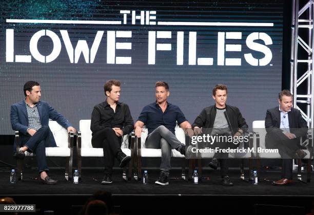 Executive producer Tom Forman, Matthew Lowe, executive producer Rob Lowe, John Owen Lowe and executive producer Jon Beyer of 'The Lowe Files ' speak...