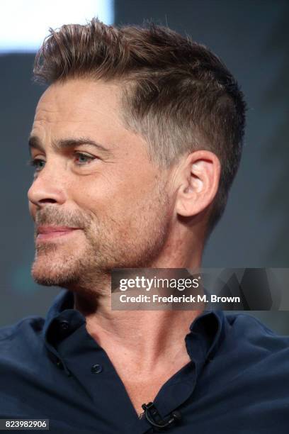Executive producer Rob Lowe of 'The Lowe Files ' speaks onstage during the A+E portion of the 2017 Summer Television Critics Association Press Tour...
