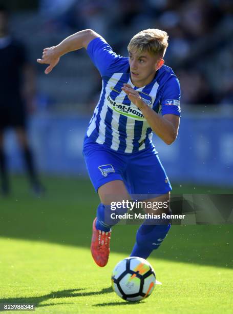 Sinan Kurt of Hertha BSC during the test match between Hertha BSC and Club Italia Berlino on july 28, 2017 in Berlin, Germany.