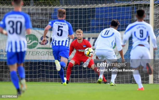 Luis Zwick of Hertha BSC during the test match between Hertha BSC and Club Italia Berlino on july 28, 2017 in Berlin, Germany.