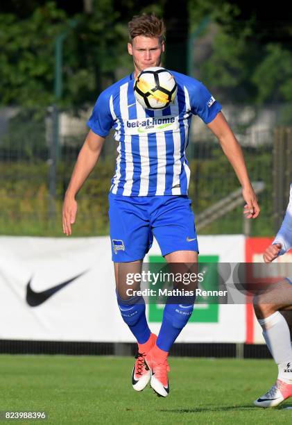 Nico Beyer of Hertha BSC during the test match between Hertha BSC and Club Italia Berlino on july 28, 2017 in Berlin, Germany.