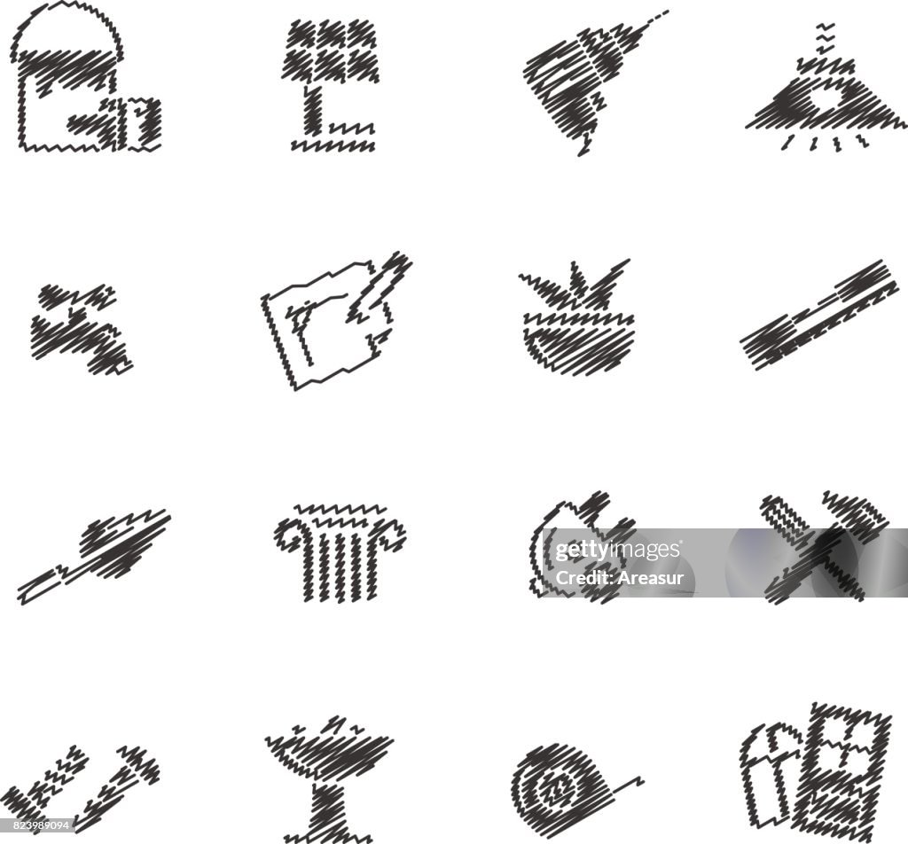 Home & Bricolage Icons // Scribble series