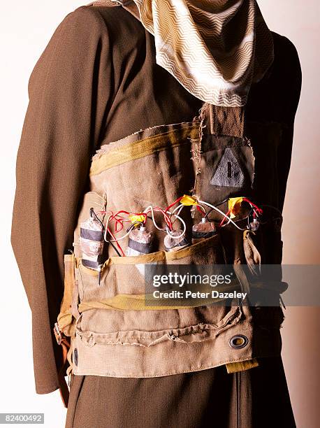 suicide bomber with vest - detonator stock pictures, royalty-free photos & images