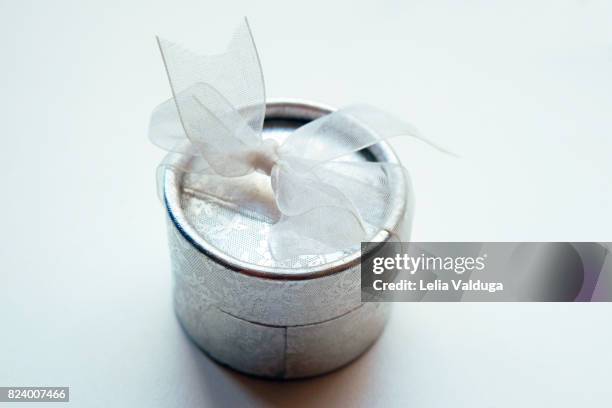 an old gift box. - organdy stock pictures, royalty-free photos & images
