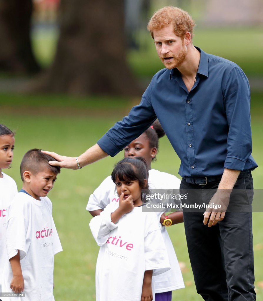 Prince Harry Visits StreetGames' Fit And Fed