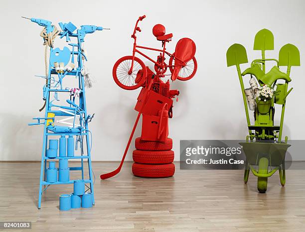 sculptures constructed from domestic items - bolt cutter stock pictures, royalty-free photos & images