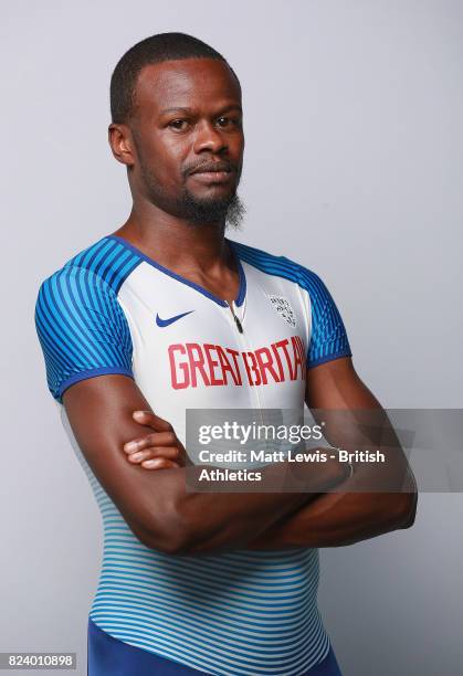 Rabah Yousif of the British Athletics team poses for a portrait during the British Athletics Team World Championships Preparation Camp July 28, 2017....