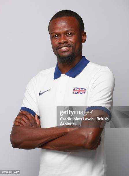 Rabah Yousif of the British Athletics team poses for a portrait during the British Athletics Team World Championships Preparation Camp July 28, 2017....