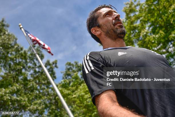 Gianluigi Buffon during the morning training session on July 28, 2017 in Boston City.