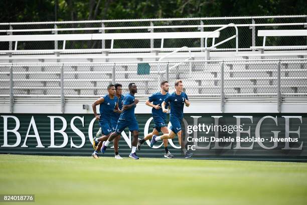 Juventus team during the morning training session on July 28, 2017 in Boston City.