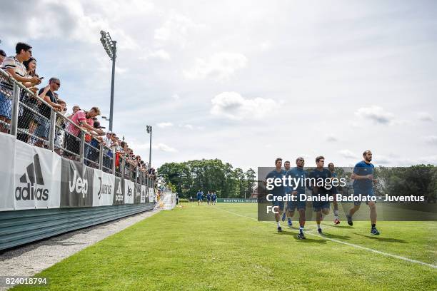 Juventus team during the morning training session on July 28, 2017 in Boston City.