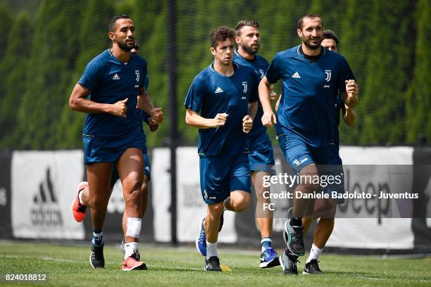 Juventus team during the morning training session on July 28, 2017 in Boston City.