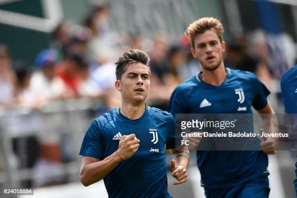 Paulo Dybala during the morning training session on July 28, 2017 in Boston City.
