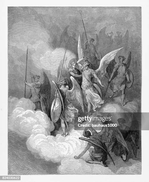 dieser gruß auf dein kamm erhalten viktorianischen gravur, 1885 - adam bibelfigur stock-grafiken, -clipart, -cartoons und -symbole