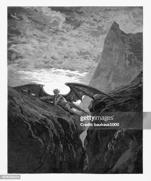 heute nacht ihr studium viktorianischen gravur, 1885 begann - adam bibelfigur stock-grafiken, -clipart, -cartoons und -symbole