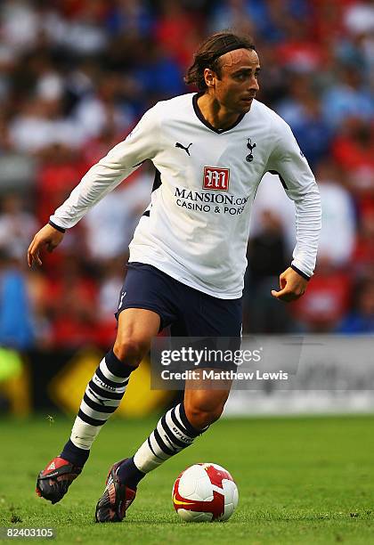 Dimitar Berbatov of Tottenham Hotspur in action during the Barclays Premier League match bewteen Middlesbrough and Tottenham Hotspur at the Riverside...