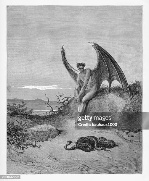 ihn schnell schlafen bald fand er viktorianischen gravur, 1885 - adam bibelfigur stock-grafiken, -clipart, -cartoons und -symbole