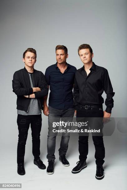 John Owen Lowe, producer Rob Lowe and Matthew Lowe of A+E's 'The Lowe Files' pose for a portrait during the 2017 Summer Television Critics...